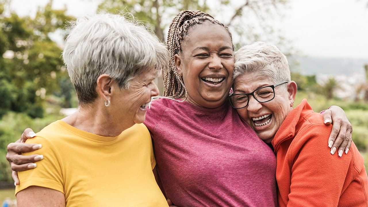 Several women hugging