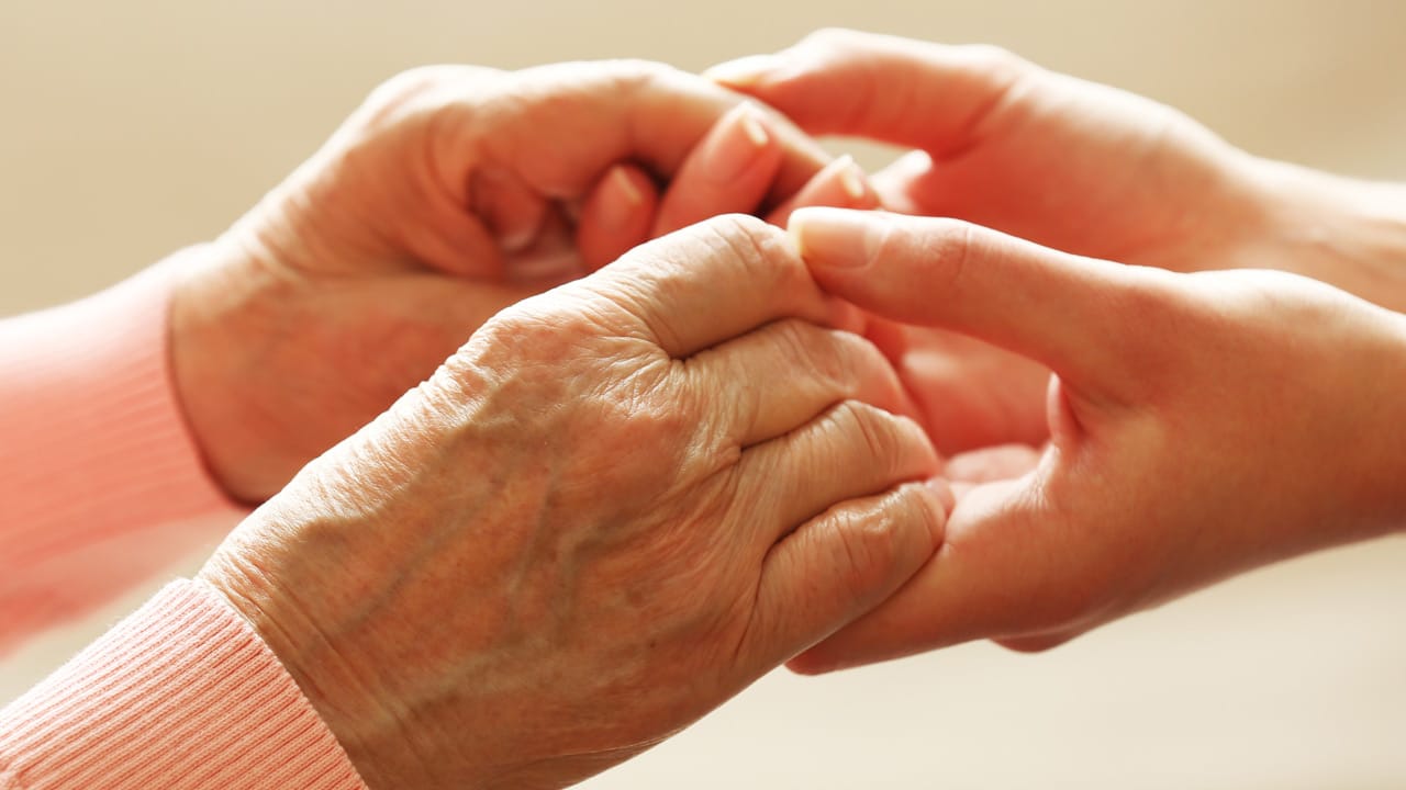 Eldercare: Generational hands