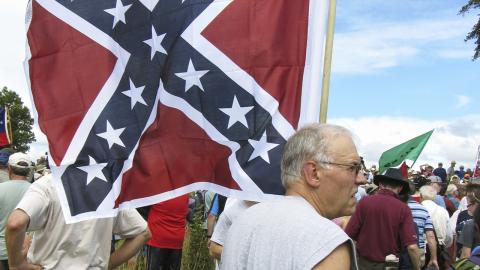 Confederate man with gun